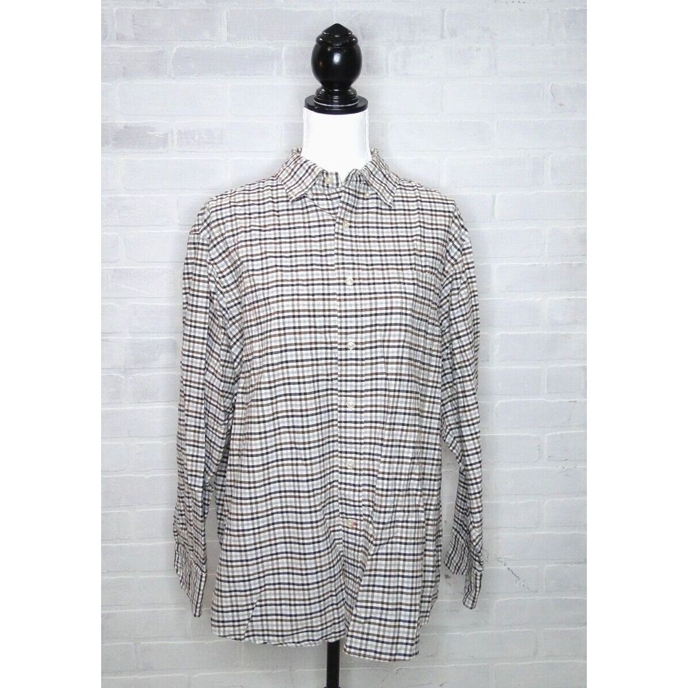 Cremieux Classics Shirt Men XL Button Down Long Sleeve Plaid Pocket